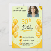 30歳の誕生日 招待状 (正面)
