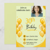 30歳の誕生日 招待状 (正面/裏面)