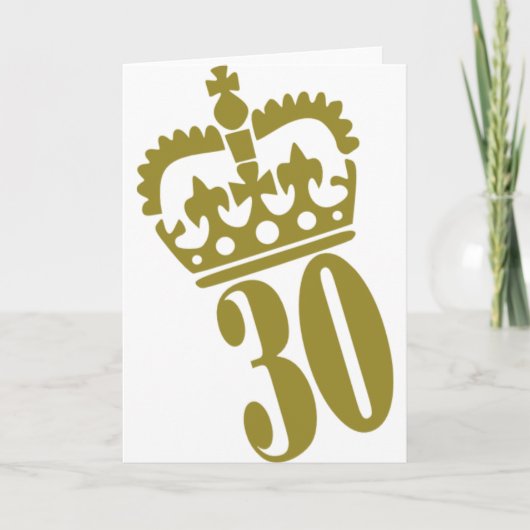 30歳の誕生日 – 数字 – 三十 カード (正面)