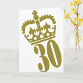 30歳の誕生日 – 数字 – 三十 カード (黄色い花)