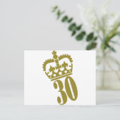30歳の誕生日 – 数字 – 三十 ポストカード (スタンド正面)