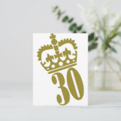 30歳の誕生日 – 数字 – 三十 ポストカード (スタンド正面)