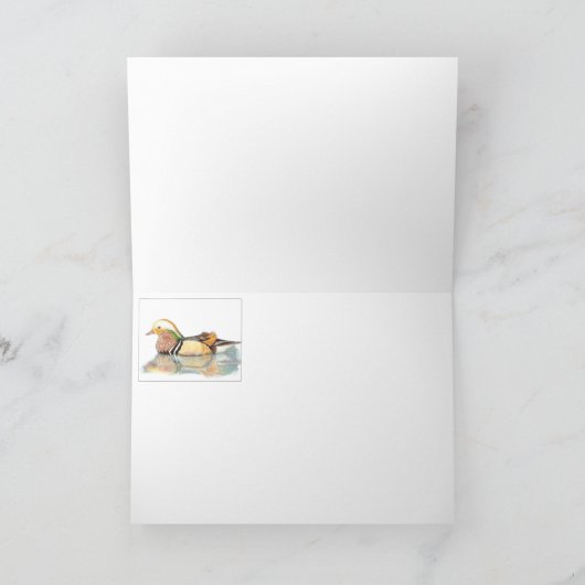 30歳の誕生日,木の鴨,鳥,水鳥 カード (内部)