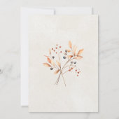 30歳の誕生日 白いかぼちゃ 秋の落ち葉 エレガント 招待状 (裏面)