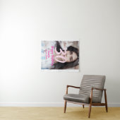 30歳の誕生日 白い写真に名前と日付と年を追加 タペストリー (インサイチュ(横))