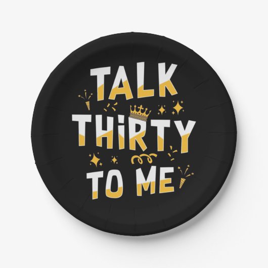 30歳の誕生日 |私に30語を話す ペーパープレート (正面)