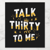 30歳の誕生日 |私に30語を話す ワインラベル (シングルラベル)