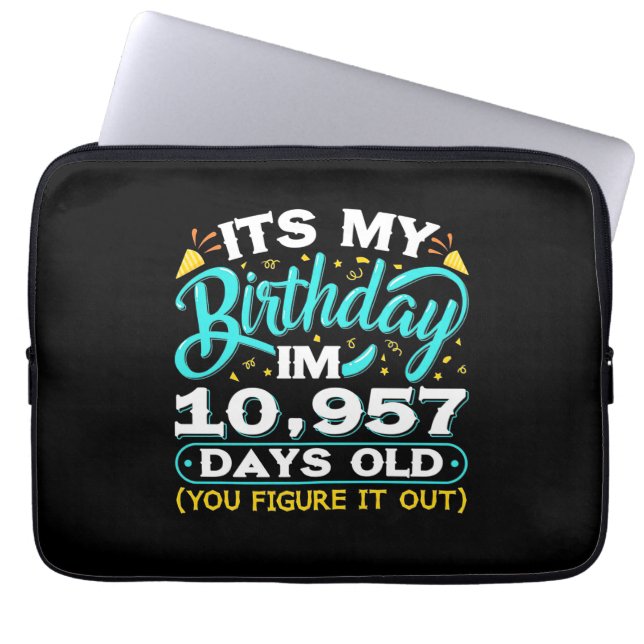30歳の誕生日 |私の30歳の誕生日 ラップトップスリーブ (正面)