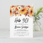 30歳の誕生日 秋の花 招待状 (スタンド正面)