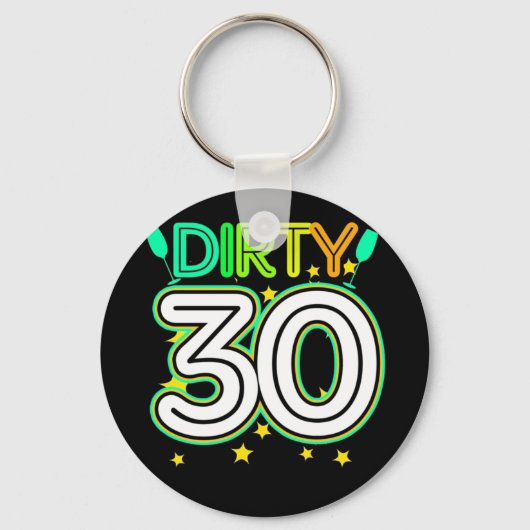 30歳の誕生日 |誕生日おめでとうございます キーホルダー (正面)