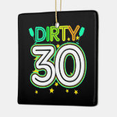 30歳の誕生日 |誕生日おめでとうございます セラミックオーナメント (左)