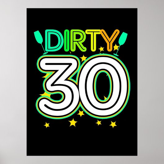 30歳の誕生日 |誕生日おめでとうございます ポスター (正面)