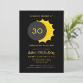 30歳の誕生日 | 部分食太陽の食2025パーティー 招待状 (スタンド正面)