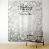 30歳の誕生日 銀色グリッター ライト フォトバックドロップ タペストリー (インサイチュ)