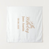 30歳の誕生日 銅色 ブラウン シンプル おしゃれ 名前 日付 タペストリー (正面(横))