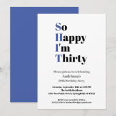 30歳の誕生日 面白い あぁ30歳になってやっと幸せ 招待状 (正面/裏面)