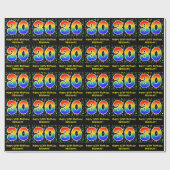 30歳の誕生日：音楽カラフル記号、レインボー30 ラッピングペーパー (フラット)