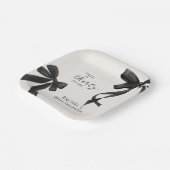 30歳の誕生日 黒いリボン ペーパープレート (傾斜あり)