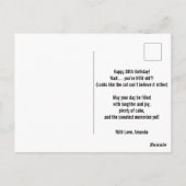 30歳の誕生日 黒猫 ユーモア 可愛い 面白い ポストカード (裏面)