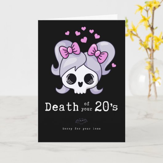 30歳の誕生日「20代の死」かわいいおもしろい カード (黄色い花)