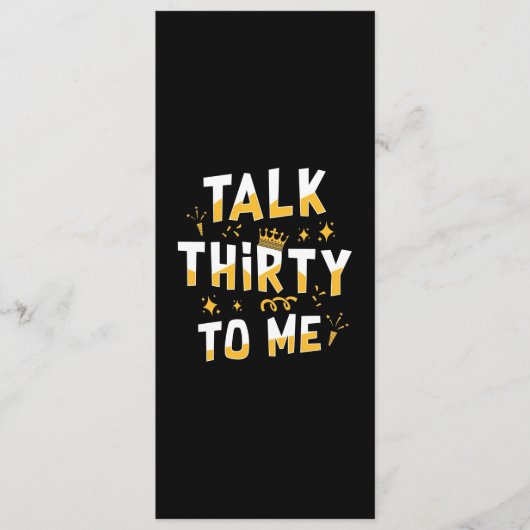 30歳の誕生日 | 30を私に話して メニュー (正面)