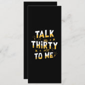 30歳の誕生日 | 30を私に話して メニュー (正面/裏面)