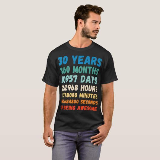 30歳の誕生日、30素晴らし歳結婚のAn Tシャツ (正面フル)