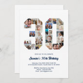 30歳の誕生日　No.30　カスタムフォトコラージュ 招待状 (正面/裏面)