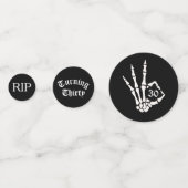 30歳の誕生日 – RIPスケルトン装飾 コンフェッティ (正面)