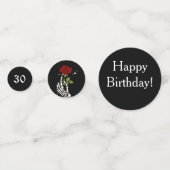 30歳の誕生日 – RIPスケルトン装飾 コンフェッティ (裏面)