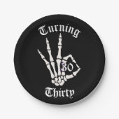 30歳の誕生日 – RIP Twentiesスケルトン紙プレート ペーパープレート (正面)