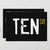 30歳の誕生日 - Ten x 3 招待状 (正面/裏面)