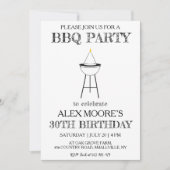 30歳の誕生日bbq招待状 招待状 (正面)