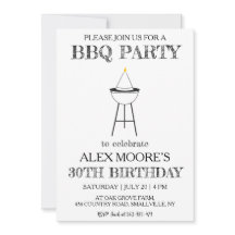 30歳の誕生日bbq招待状