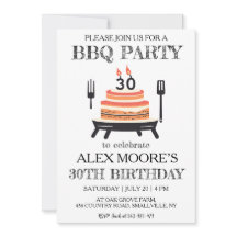 30歳の誕生日bbq招待状
