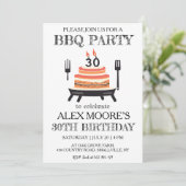 30歳の誕生日bbq招待状 招待状 (スタンド正面)