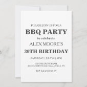 30歳の誕生日bbq招待状 招待状 (裏面)