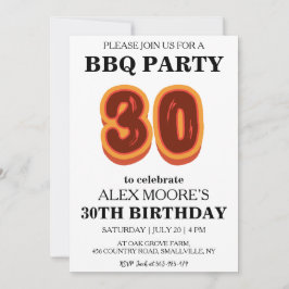30歳の誕生日bbq招待状 招待状