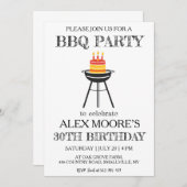 30歳の誕生日BBQ招待状 招待状 (正面/裏面)