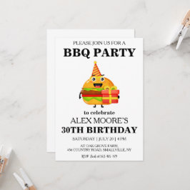 30歳の誕生日bbq招待状 招待状