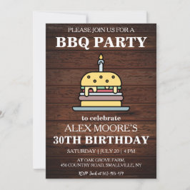 30歳の誕生日bbq招待状 招待状