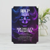 30歳の誕生日RIP 20代レディスカルピンク紫 招待状 (スタンド正面)