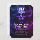 30歳の誕生日RIP 20代レディスカルピンク紫 招待状 (正面)