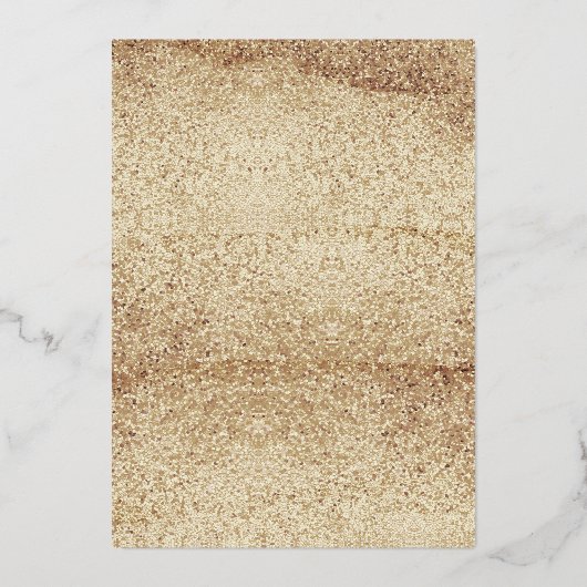 30歳の金ゴールドドレエレガントス30歳の誕生日 箔招待状 (裏面)