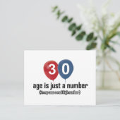 30歳は数デザイン ポストカード (スタンド正面)