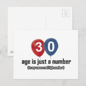 30歳は数デザイン ポストカード (正面/裏面)