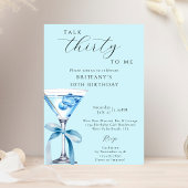 30歳を私に話すブルーボウMartini 30歳の誕生日 招待状