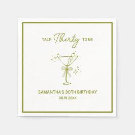 「30歳を私に話せ」汚いマルティーニ30歳の誕生日 スタンダードカクテルナプキン