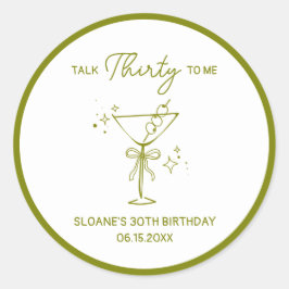 「30歳を私に話せ」汚いマルティーニ30歳の誕生日 ラウンドシール