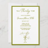 「30歳を私に話せ」汚いマルティーニ30歳の誕生日 招待状 (正面)